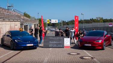 Tesla Model S Plaid Track Package breaks EV N rburgring record evo